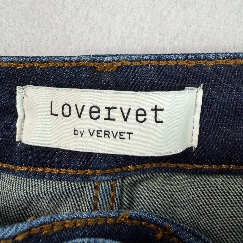 Lovervet by Vervet 90s Vintage Loose Wide Leg Jeans Sz 29/9 Dark Wash High Rise - Picture 7 of 10